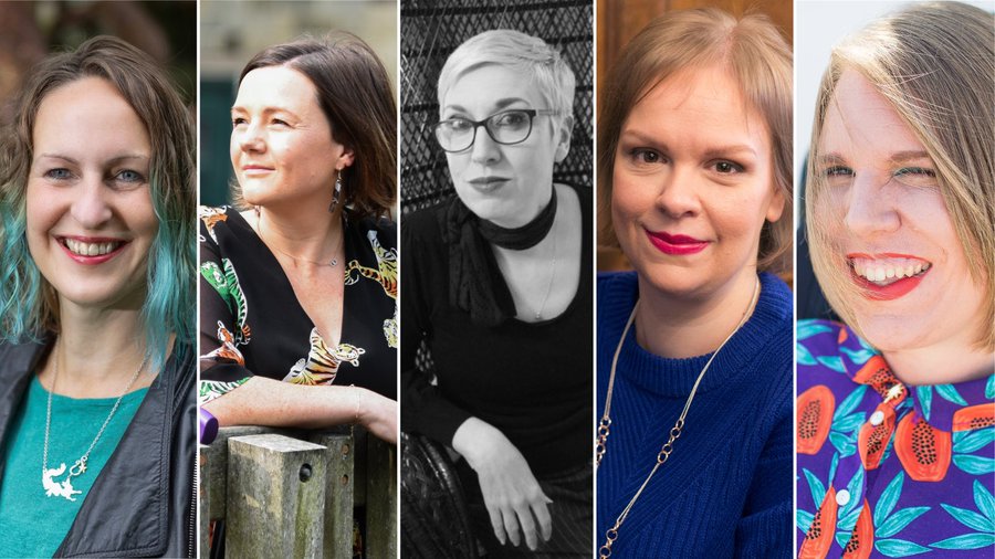 Disabled author mentors - Polly Atkin, Lisette Auton, Nydia Hetherington, Chloe Timms and Claire Wade